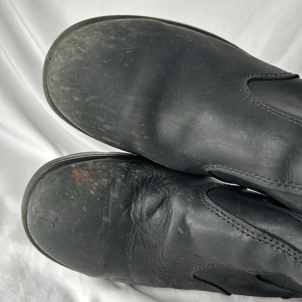 Redback Boots Soft Toe UK Size 11.5 (US 12.5) Black Pull On Distress *Blemishes